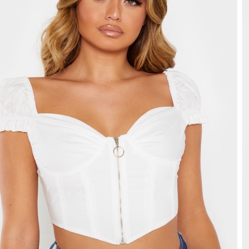 Zip up crop top